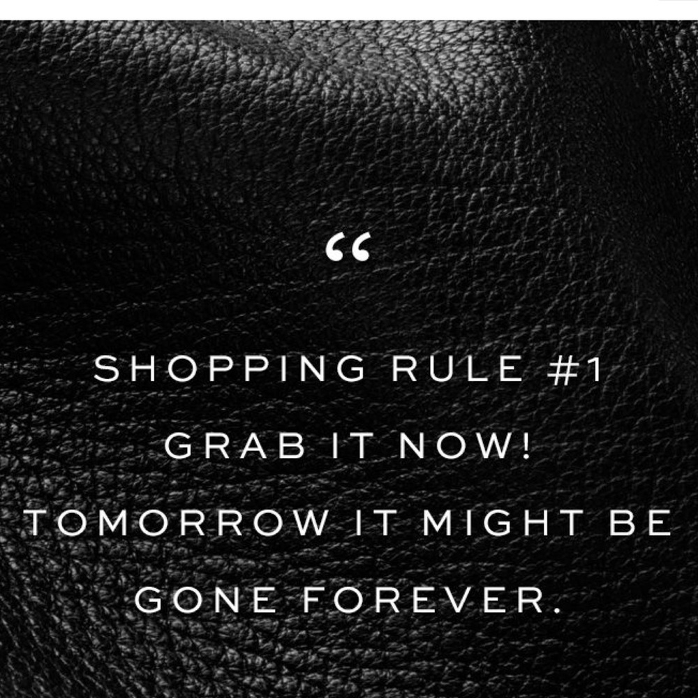 Shopping Rule #1